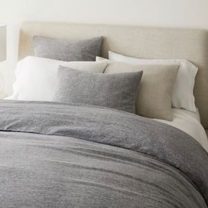 West Elm European Flax Duvet FQ w/ standard shams